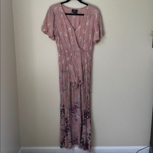 Floral Romper with Long Back